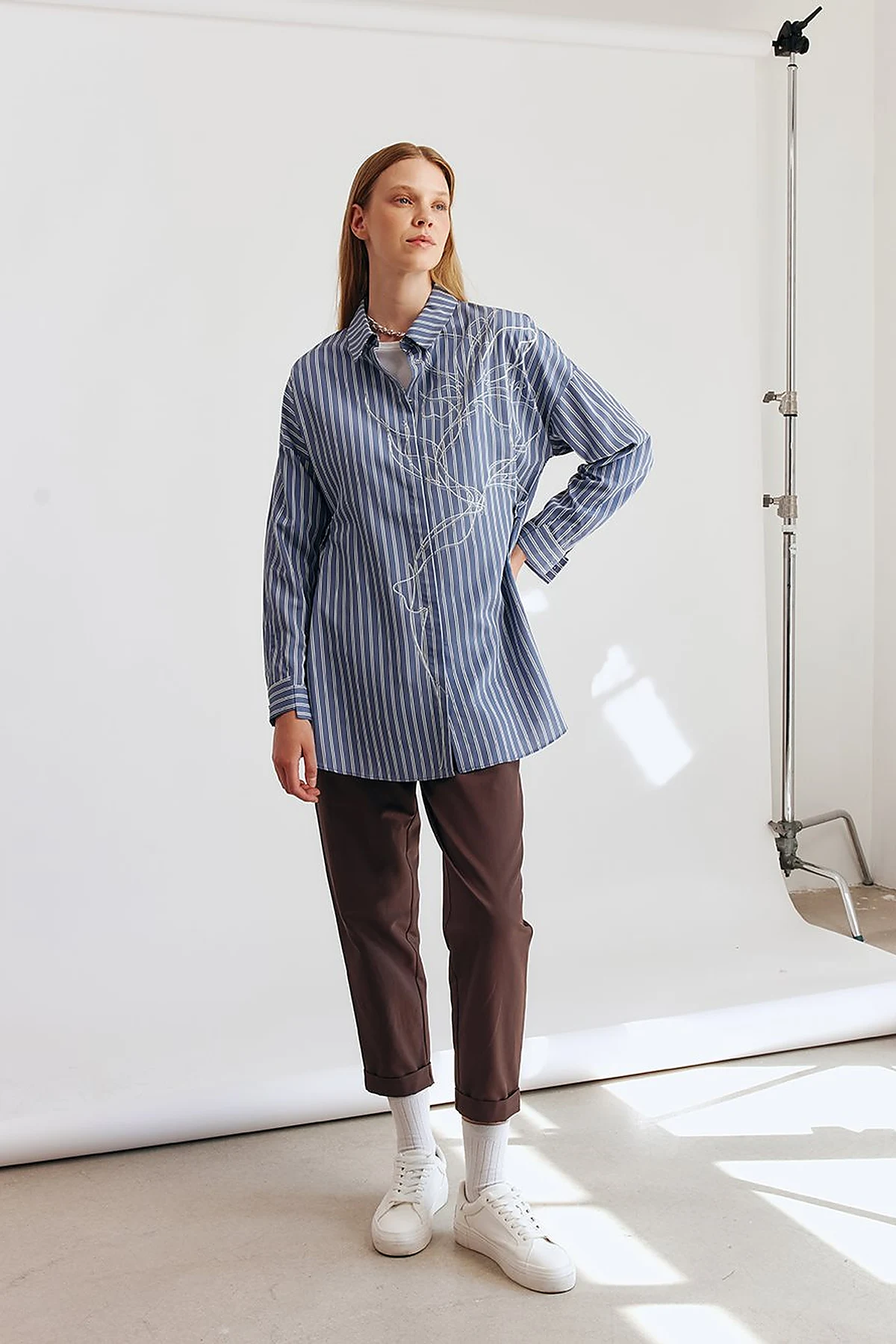 Double Cuff Carrot Cut Pants Cocoa 