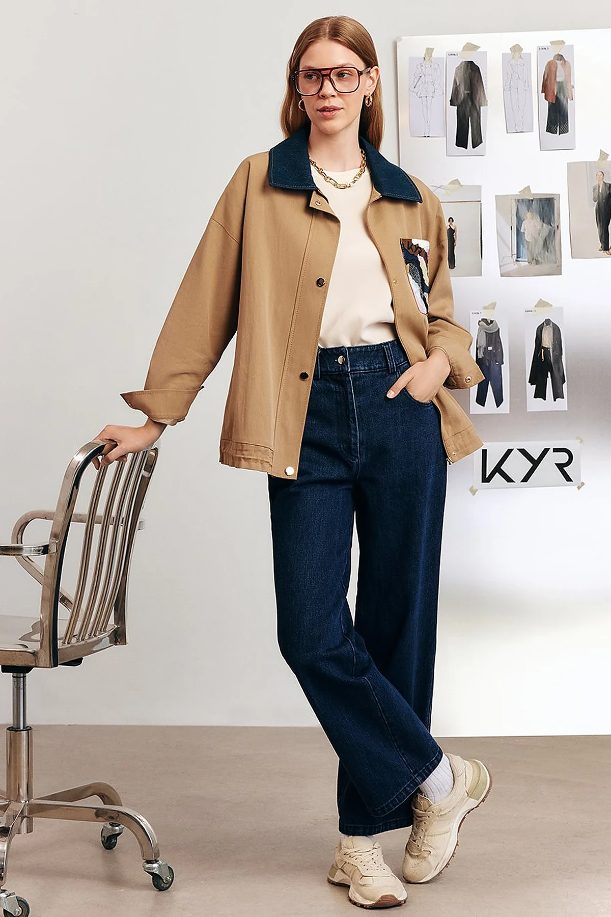 Embroidered Short Jacket – Beige