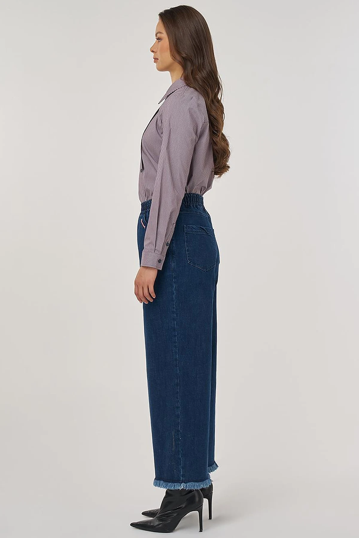 Aksesuar Detaylı Marine Fit Denim Pantolon İndigo