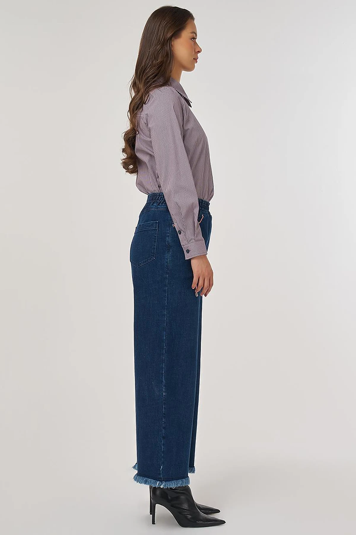 Aksesuar Detaylı Marine Fit Denim Pantolon İndigo