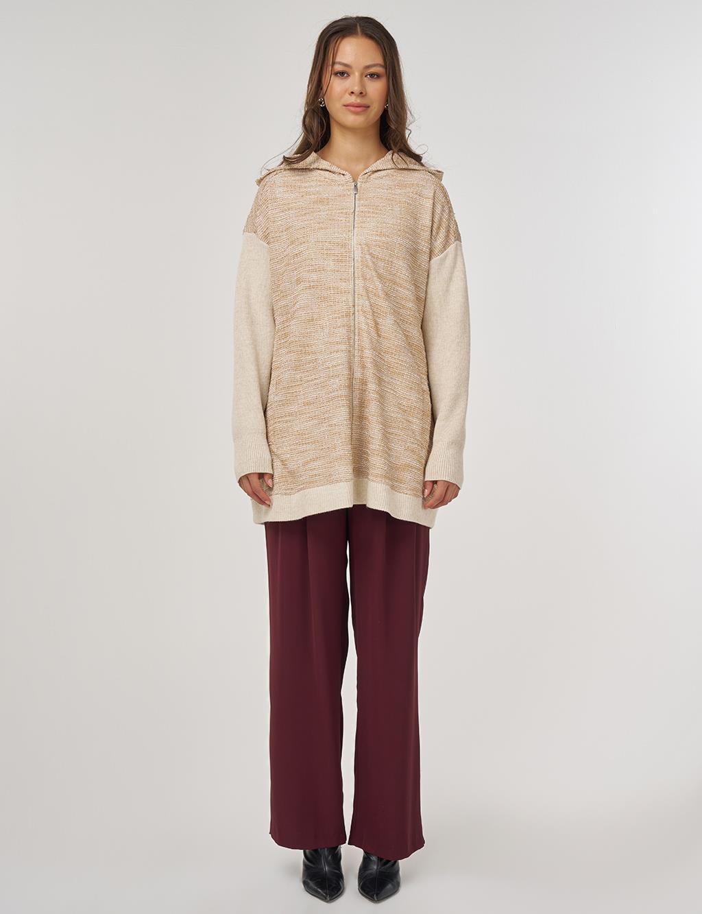 Mélange Cardigan Beige
