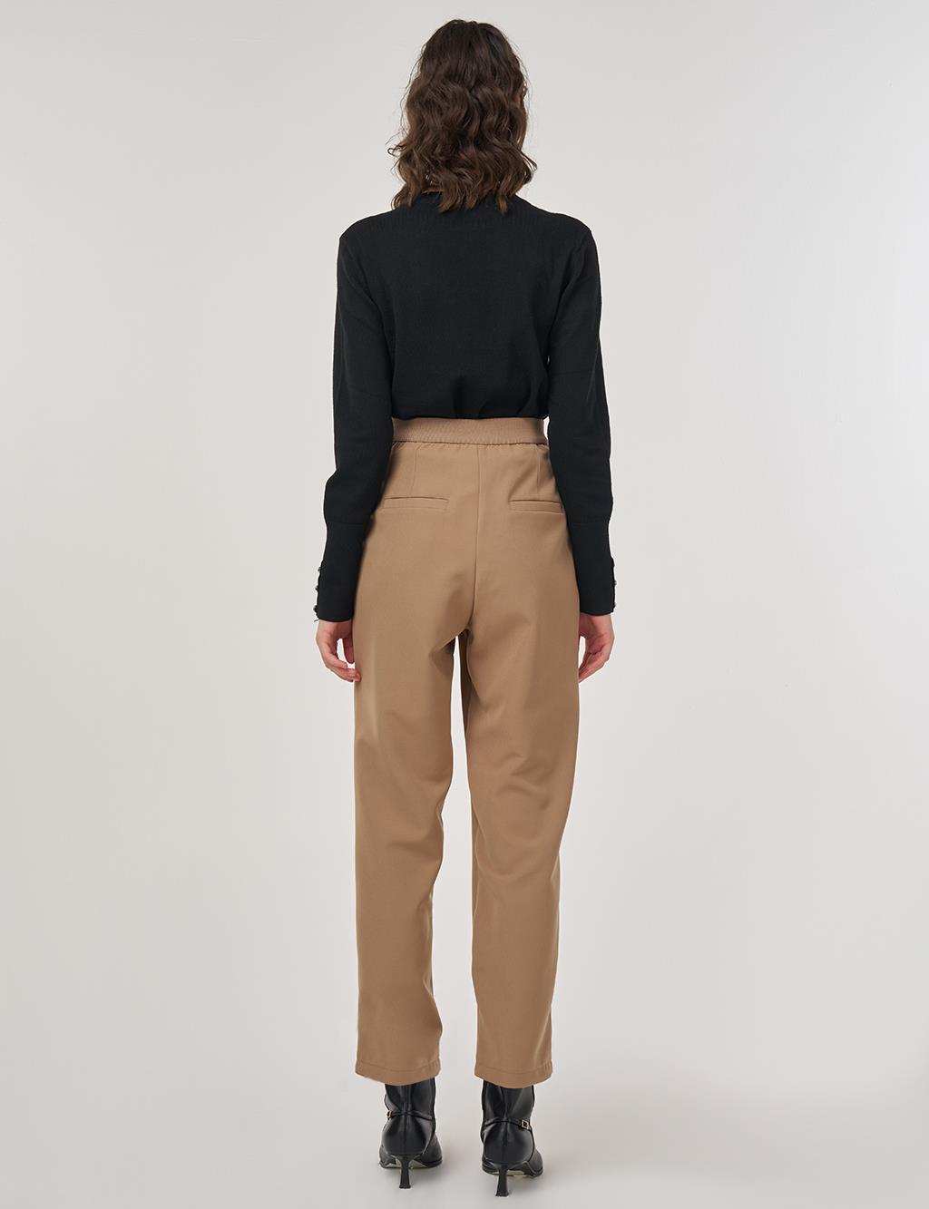 Double-Pleated Pants – Dark Taupe