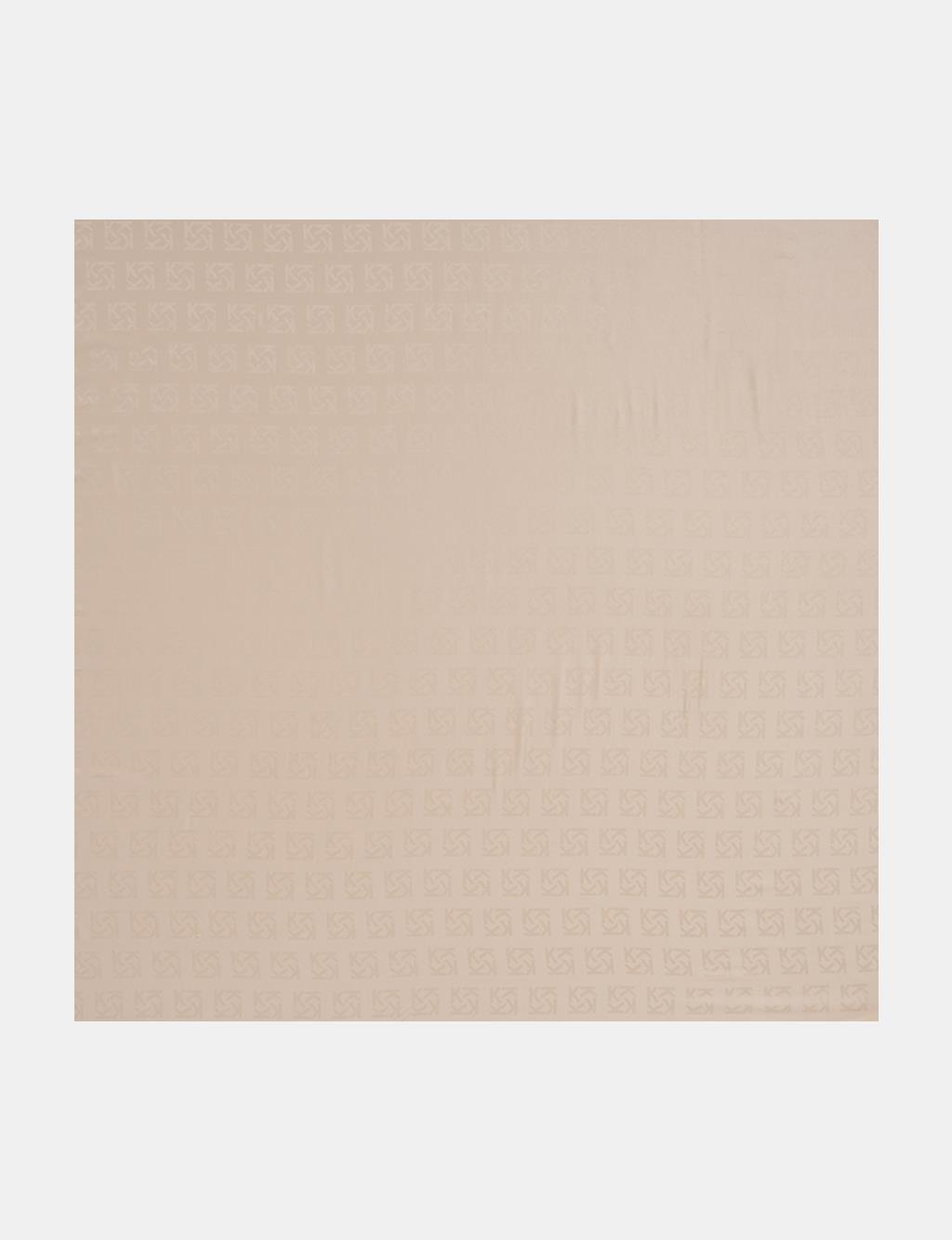 Logo Silk Scarf – Beige