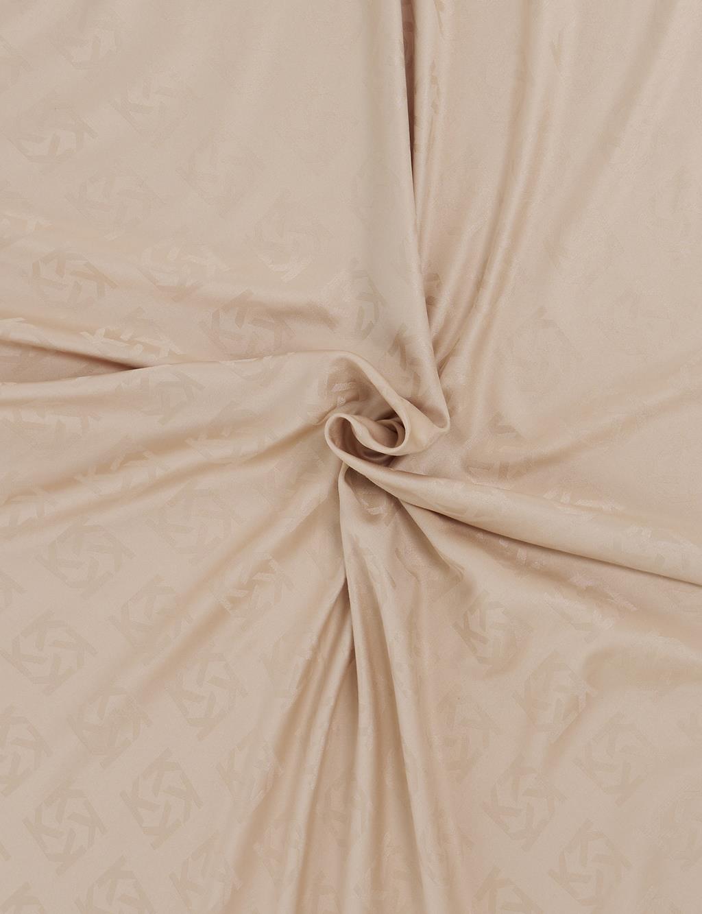 Logo Silk Scarf – Beige