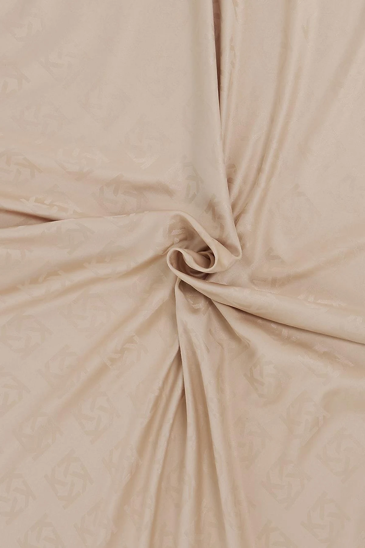 Logo Silk Scarf – Beige