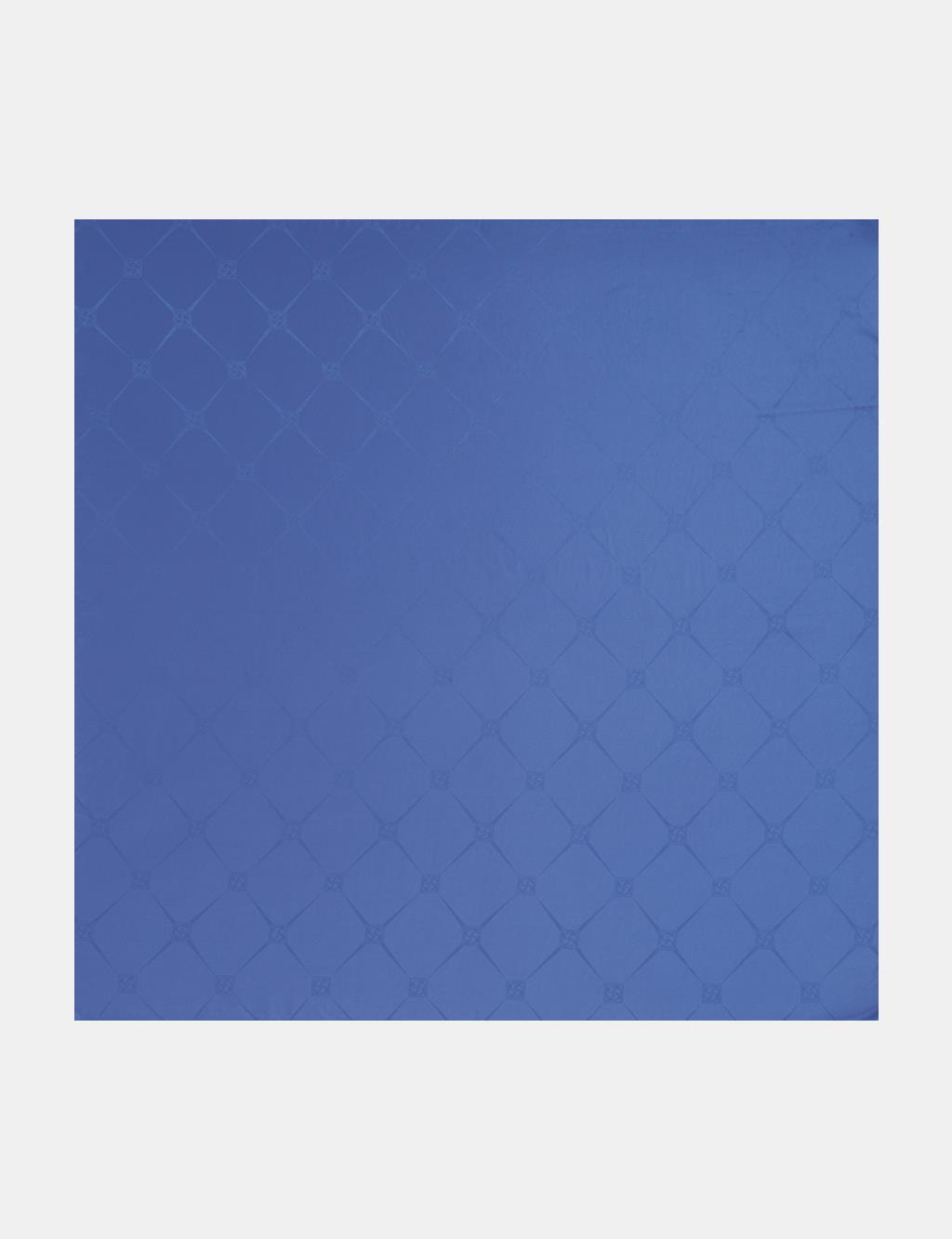 Square Pattern Silk Scarf Indigo 