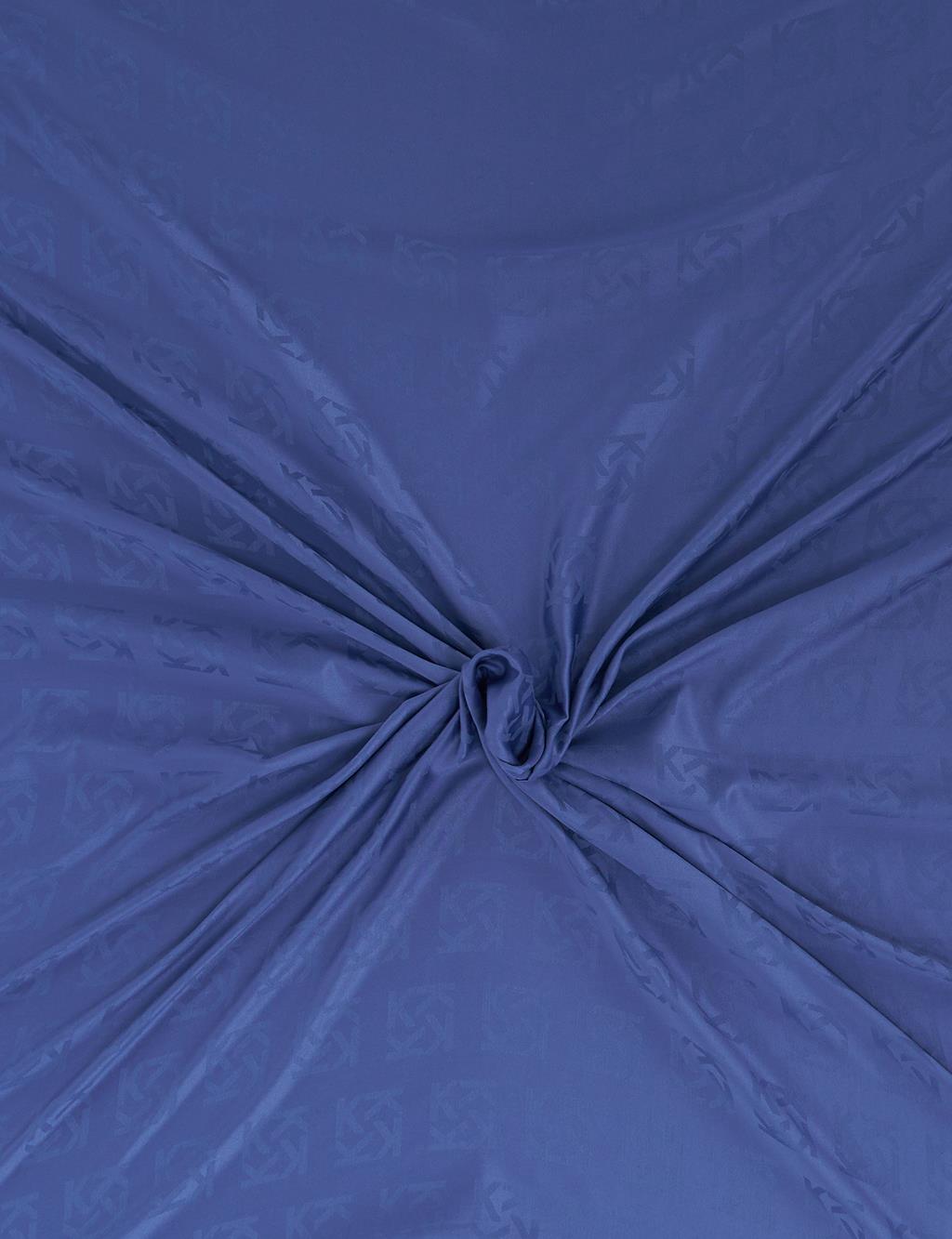 Logo Silk Scarf – Indigo