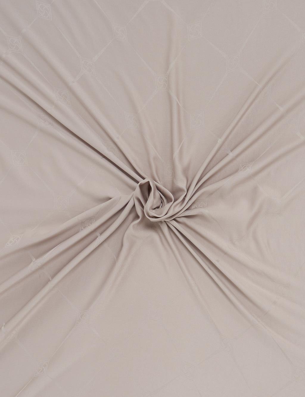 Square Pattern Silk Scarf Mink