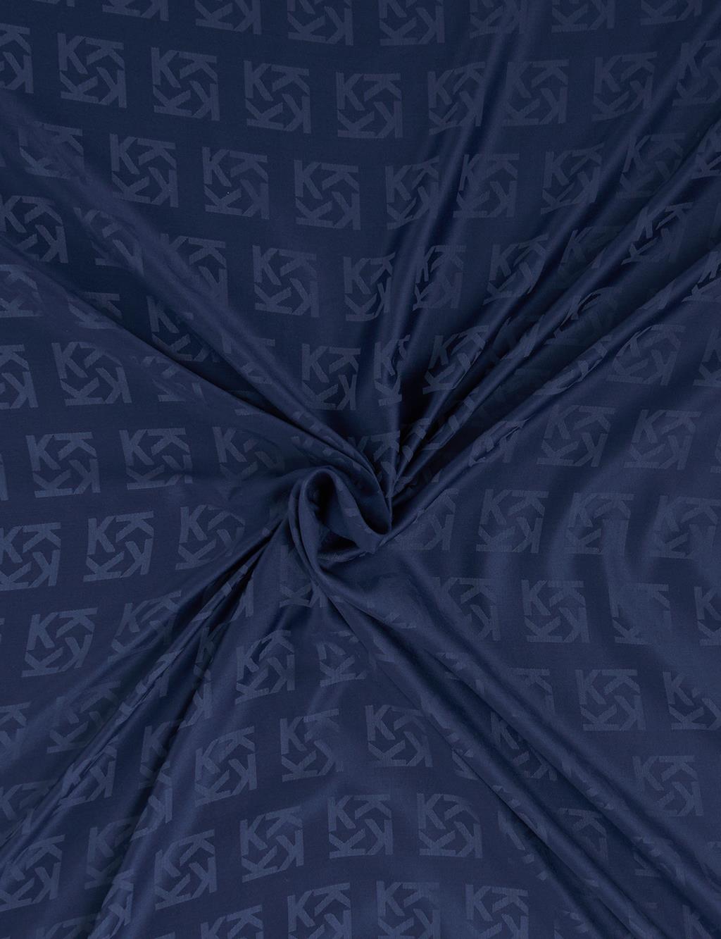 Logo Silk Scarf – Navy 