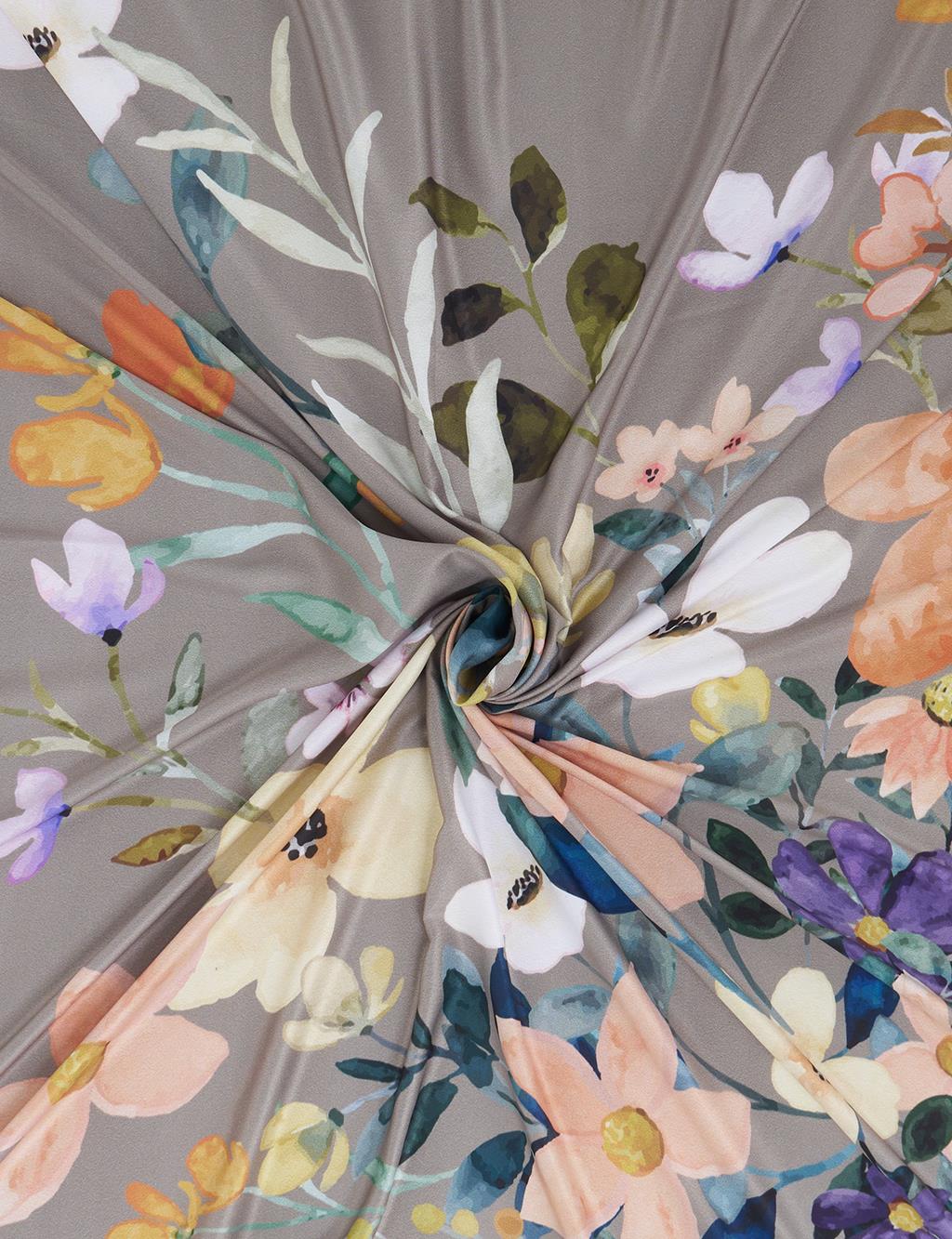 Watercolor Effect Scarf – Moss Green