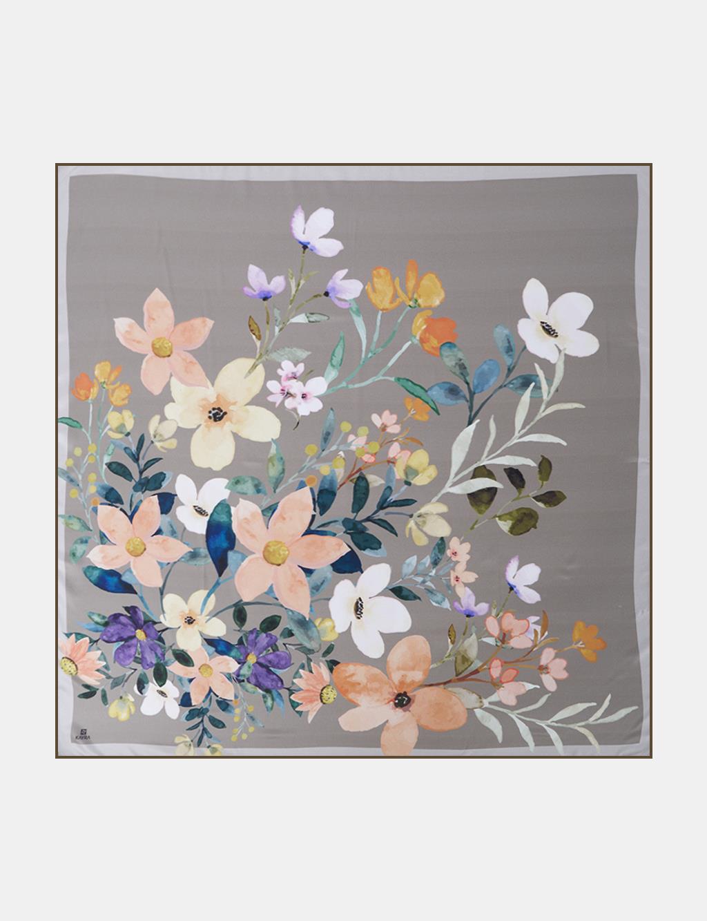 Watercolor Effect Scarf – Moss Green