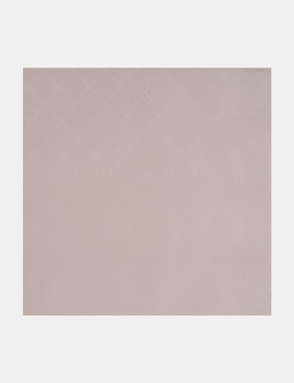 Square Pattern Silk Scarf Mink