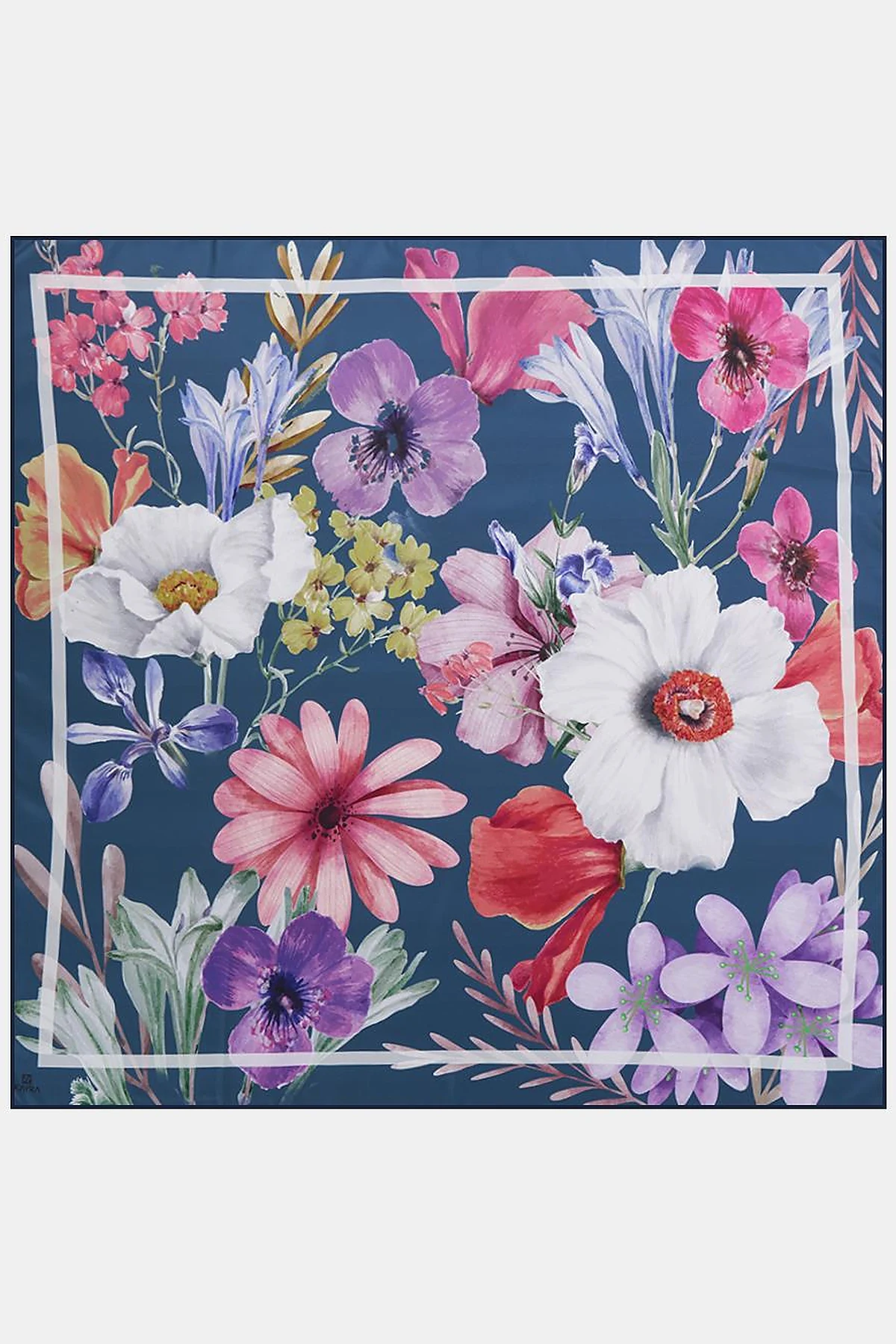 Floral Print Scarf Indigo