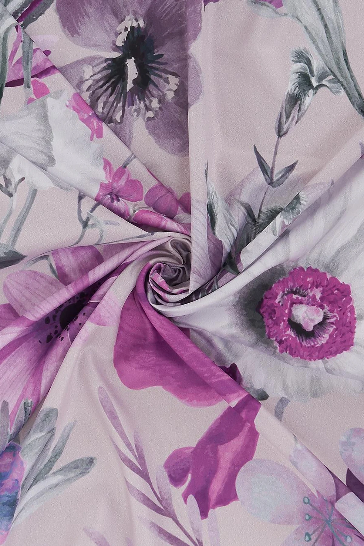 Floral Print Scarf Lilac