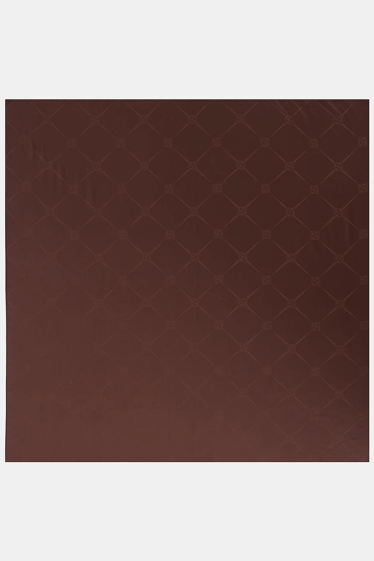Square Pattern Silk Scarf in Dark Brown