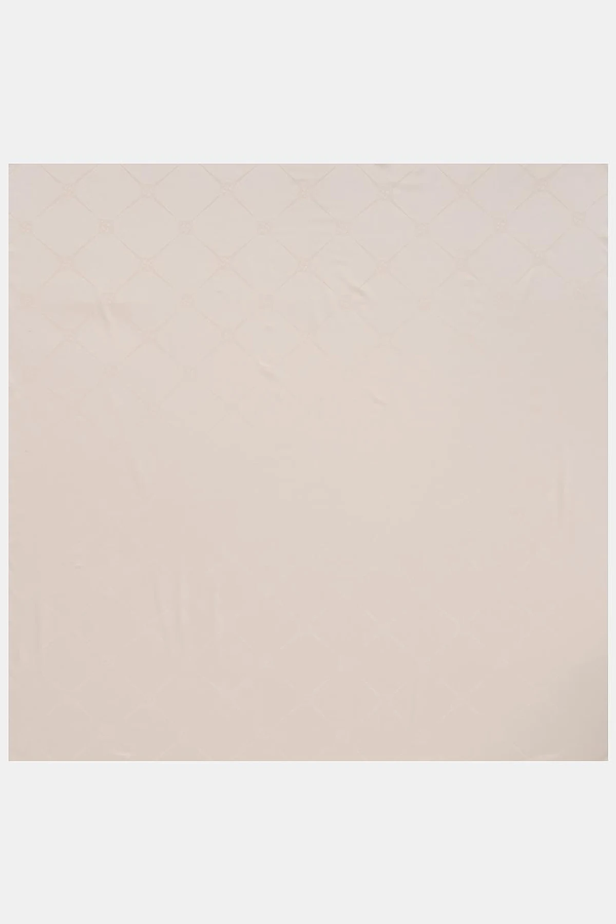Square Pattern Silk Scarf in Light Beige