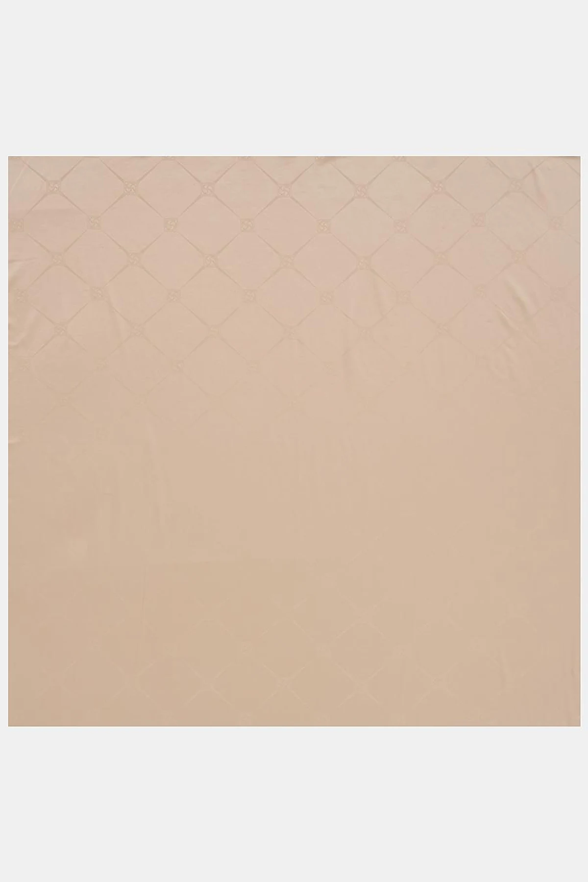 Square Pattern Silk Scarf in Beige