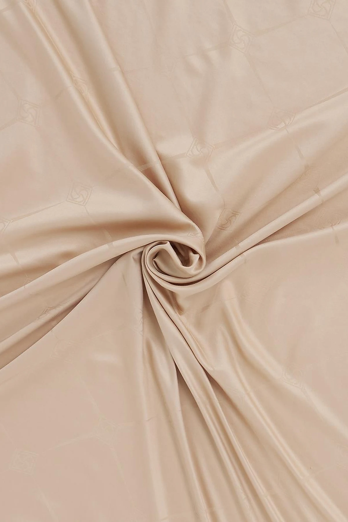 Square Pattern Silk Scarf in Beige