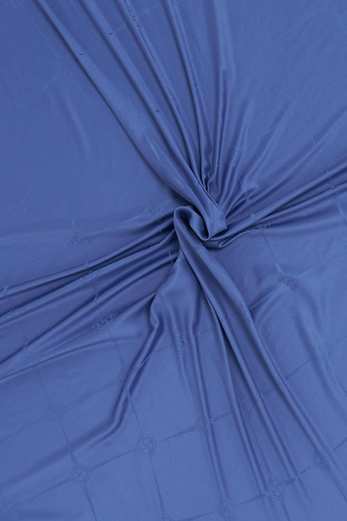 Square Pattern Silk Scarf in Indigo 