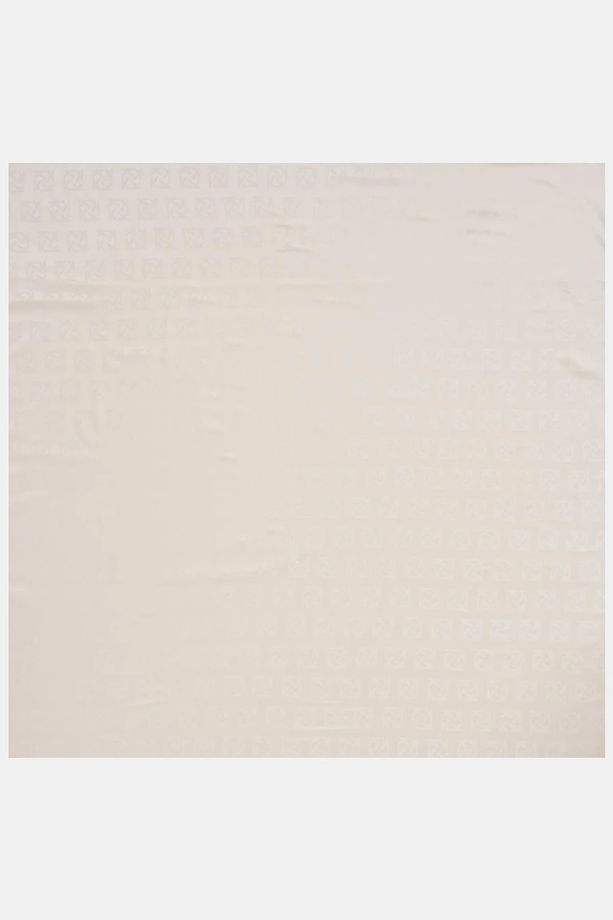 Logo Silk Scarf – Light Beige