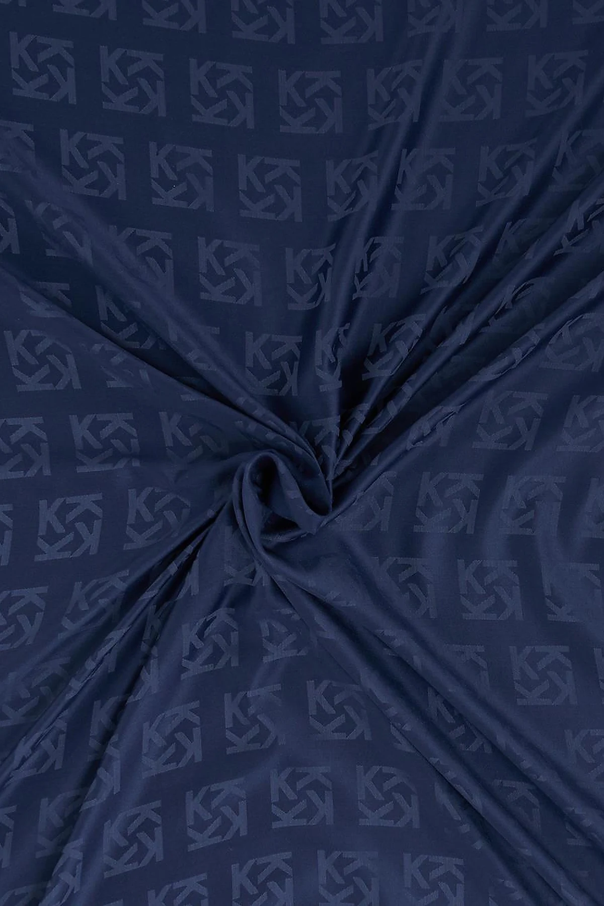 Logo Silk Scarf – Navy 