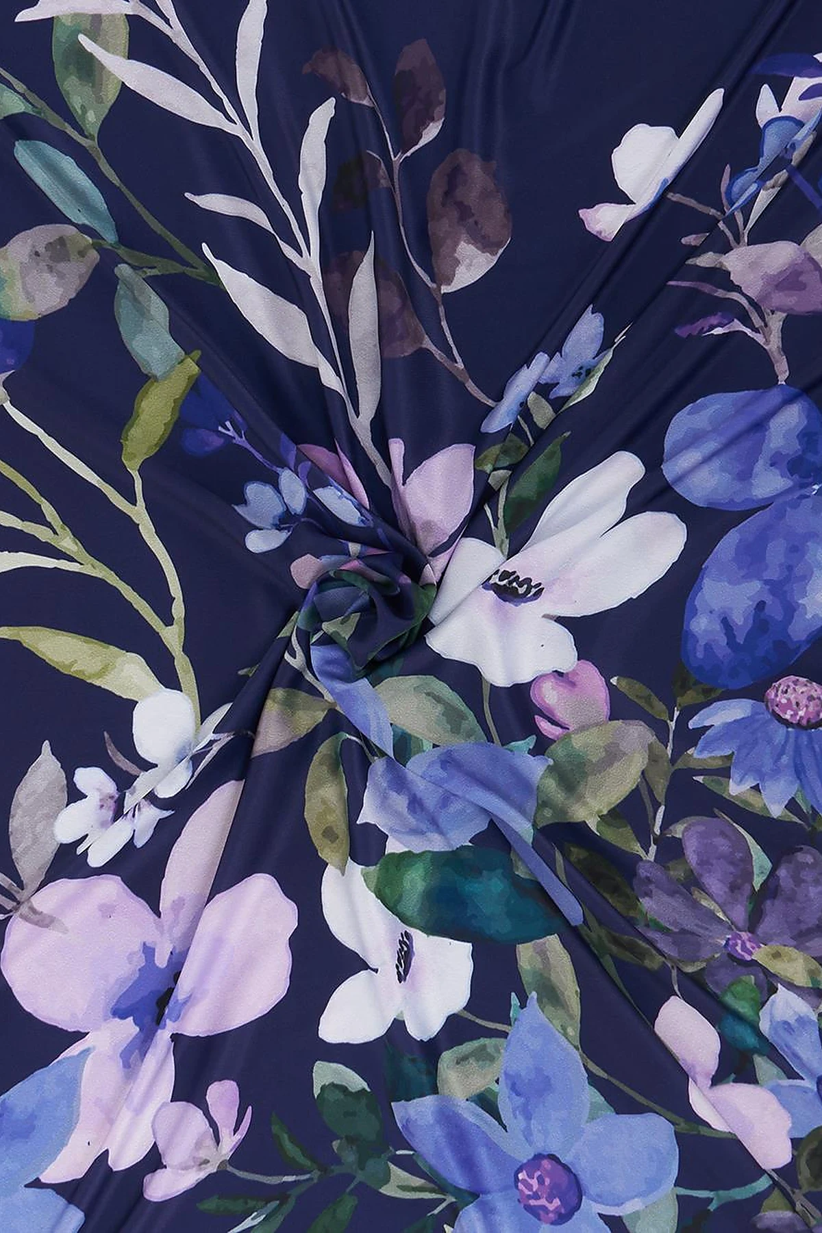 Watercolor Effect Scarf – Navy 
