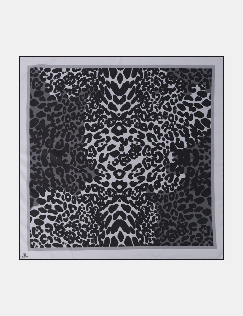Leopard Print Scarf Black