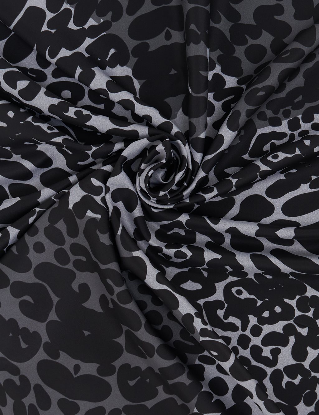 Leopard Print Scarf Black