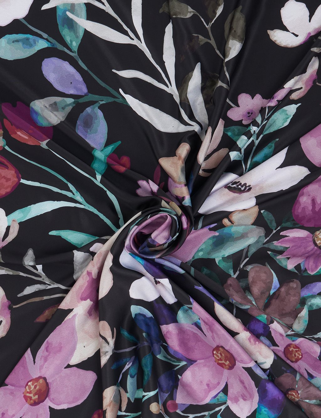 Watercolor Effect Scarf –Black