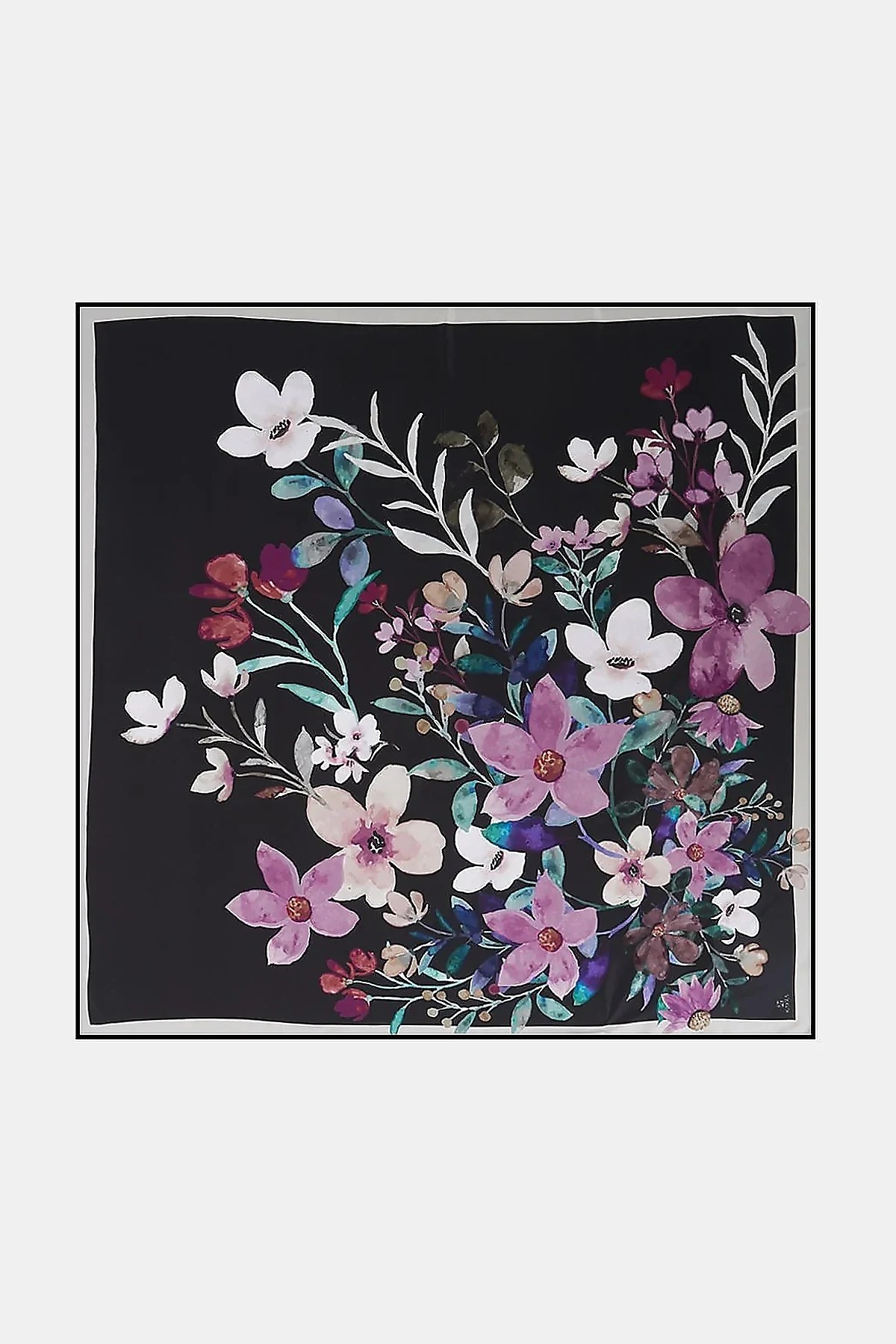 Watercolor Effect Scarf –Black