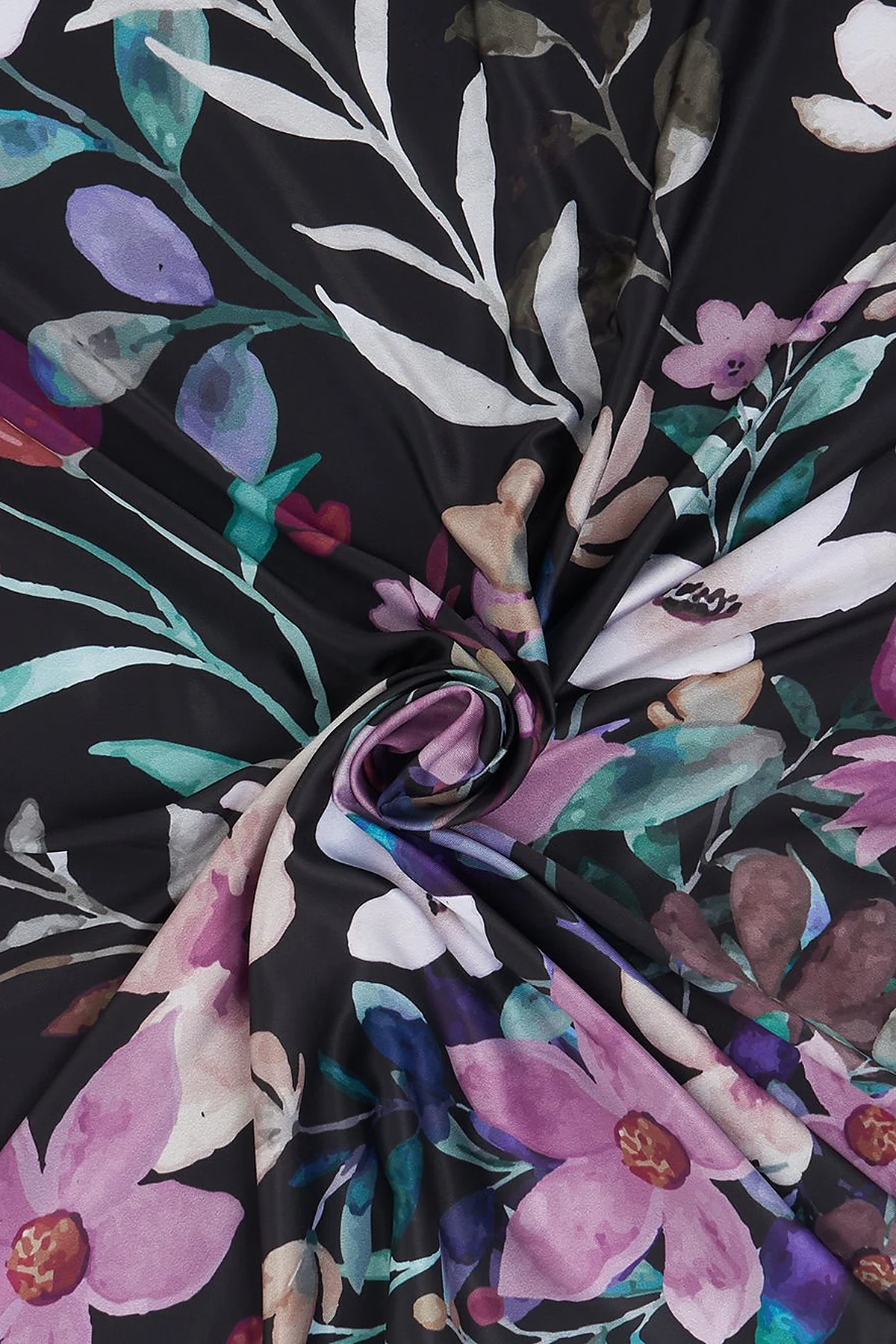 Watercolor Effect Scarf –Black