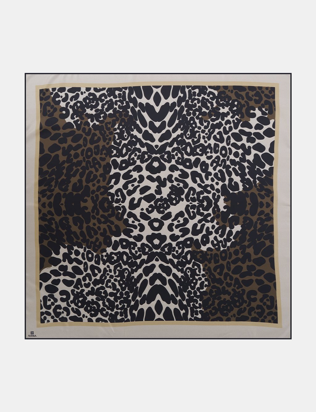 Leopard Pattern Scarf Khaki