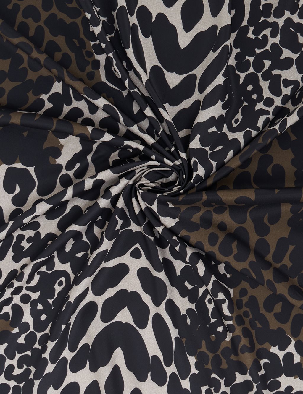 Leopard Pattern Scarf Khaki