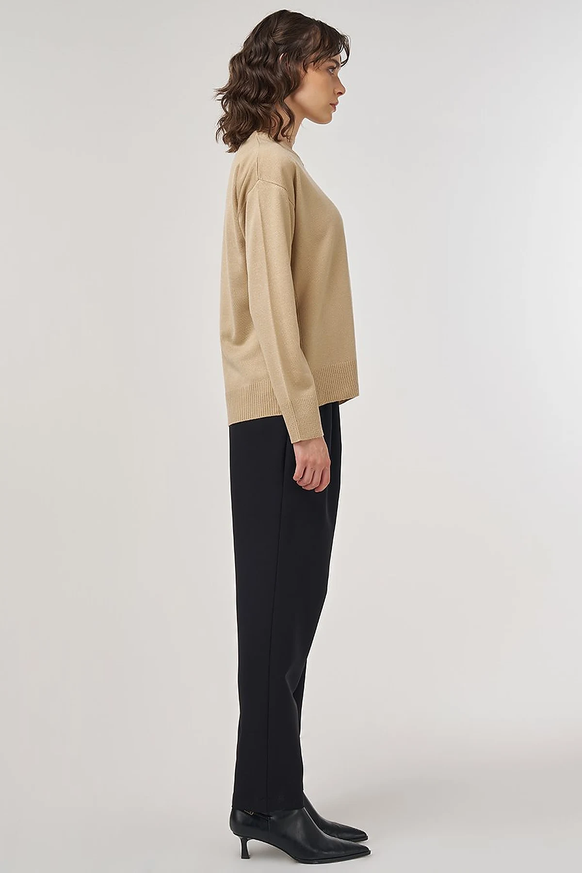 Button Detail Knit Cardigan Stone