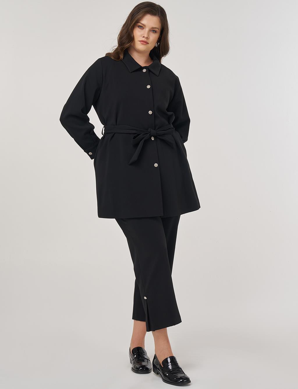 Bow Detail Jacket in Black
