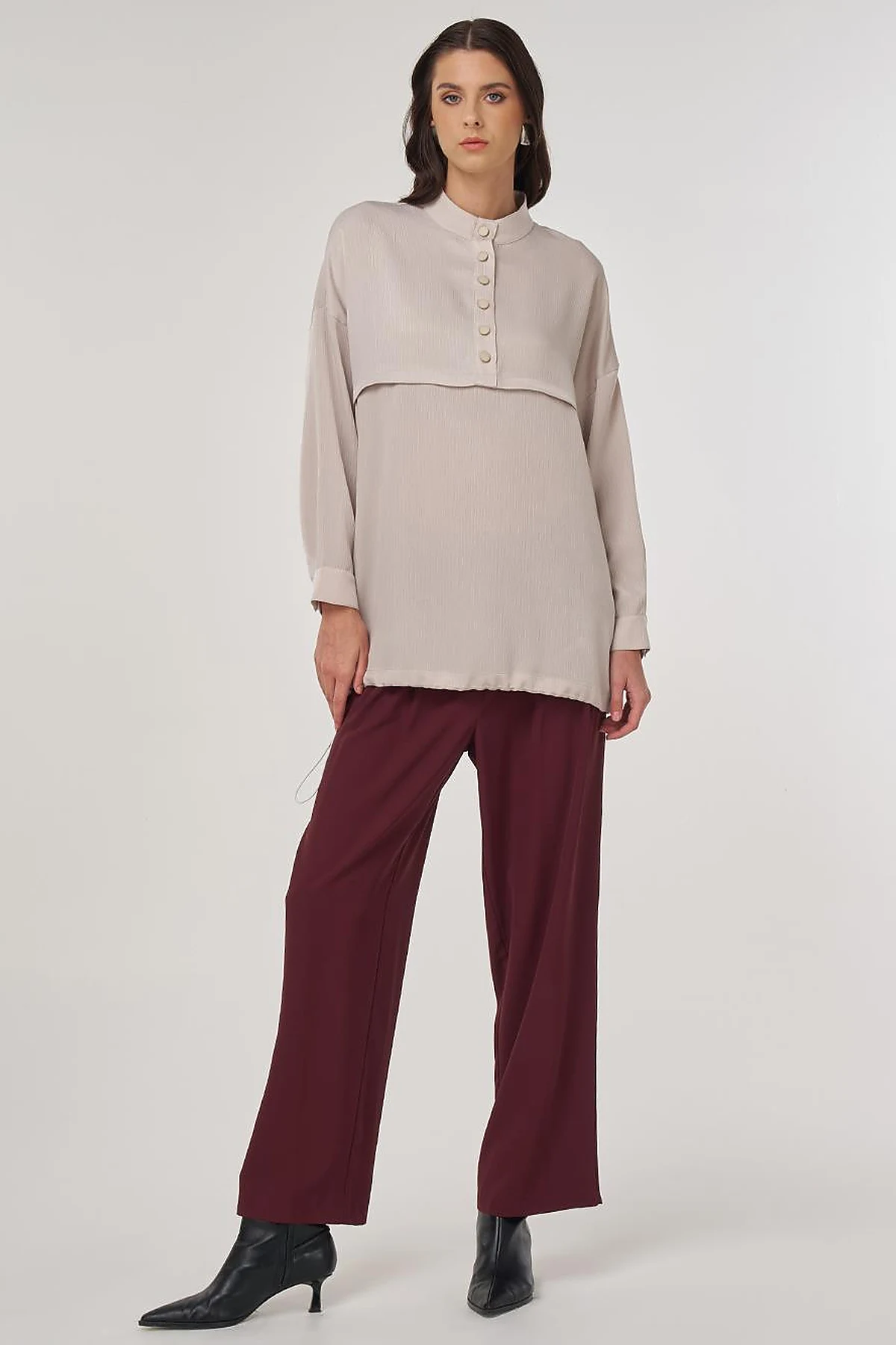 Tunic with Aller Detail in Stone