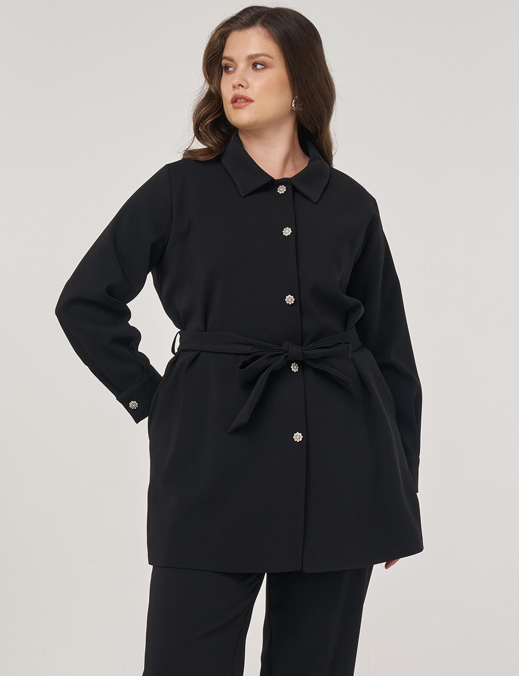 Bow Detail Jacket in Black