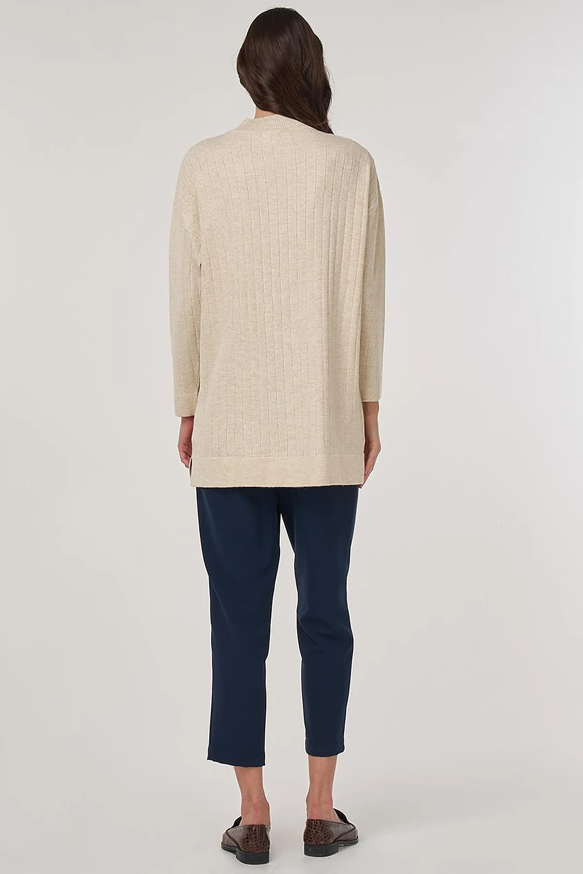 Stitched Knit Tunic in Stone
