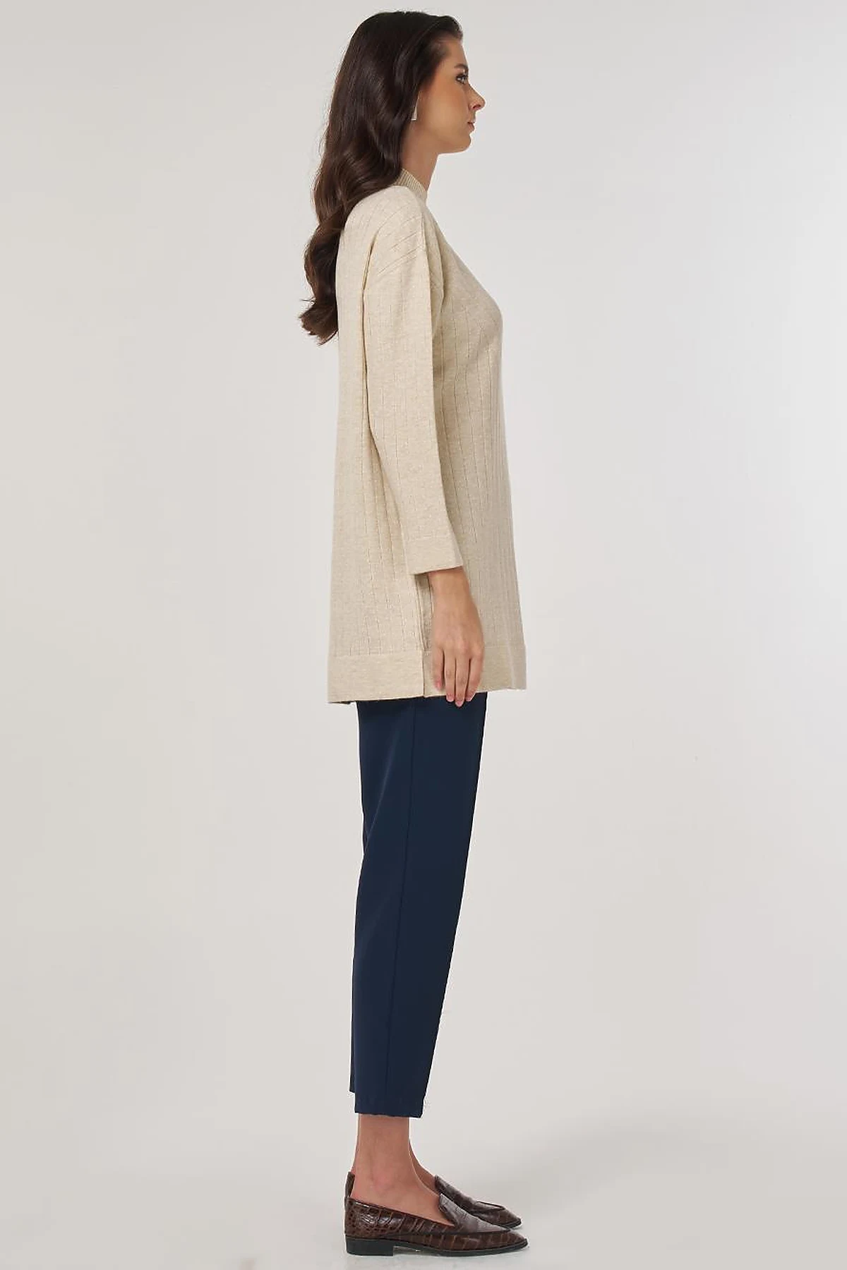 Stitched Knit Tunic in Stone