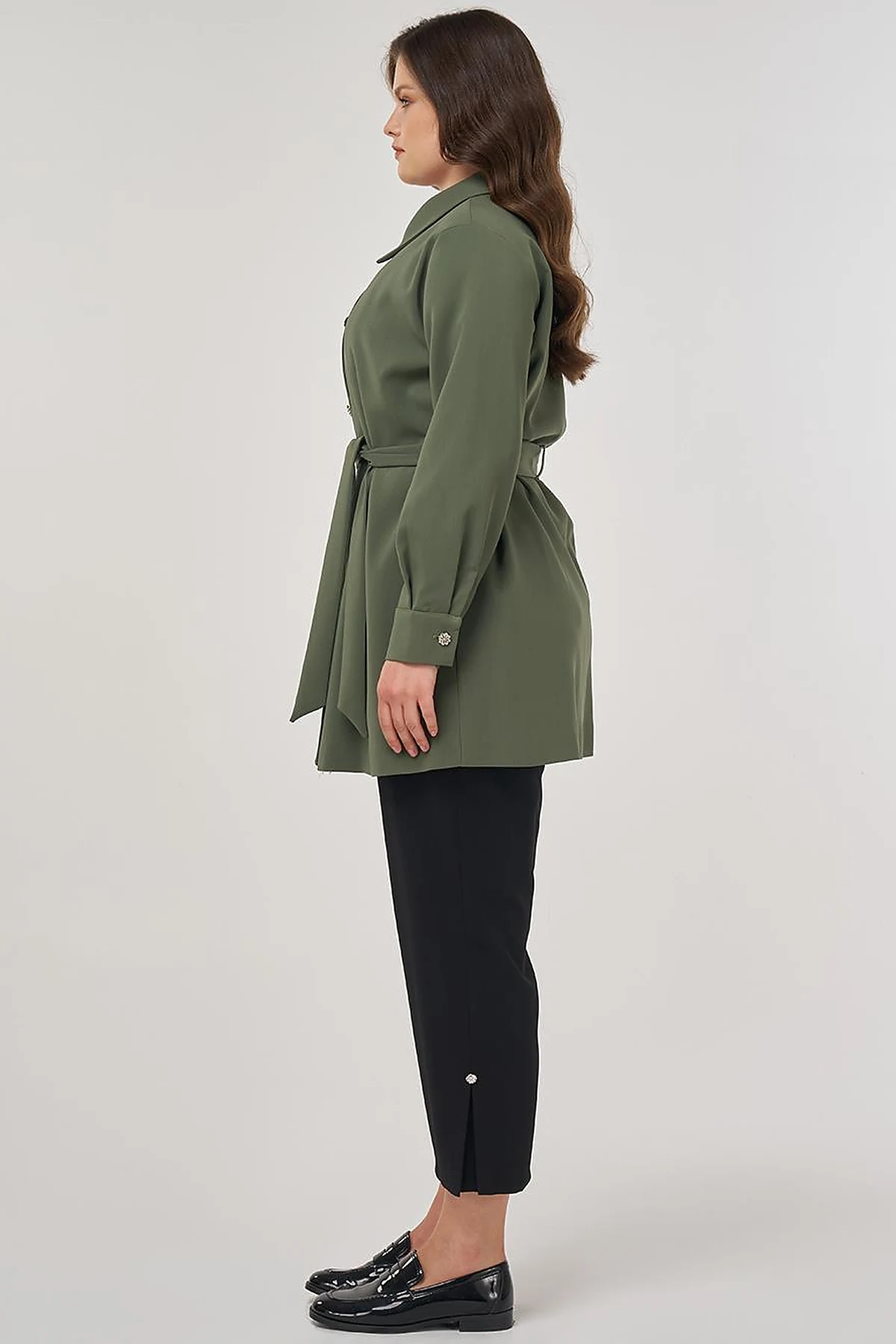 Bow Detail Jacket in Forest Green