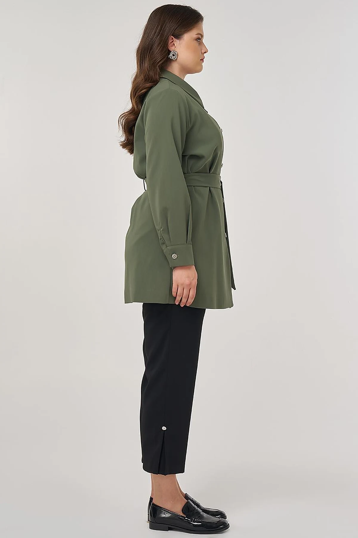 Bow Detail Jacket in Forest Green