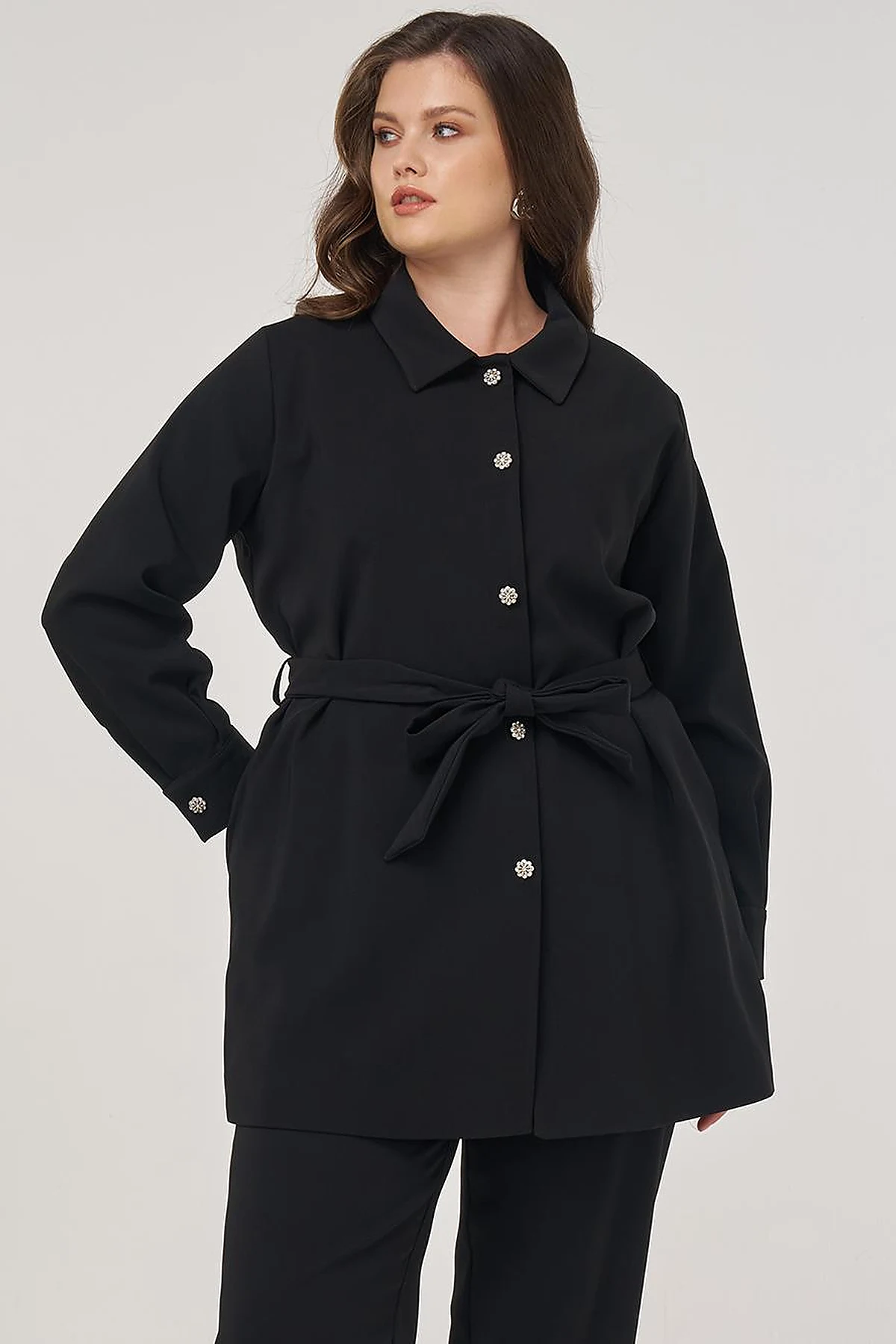 Bow Detail Jacket in Black