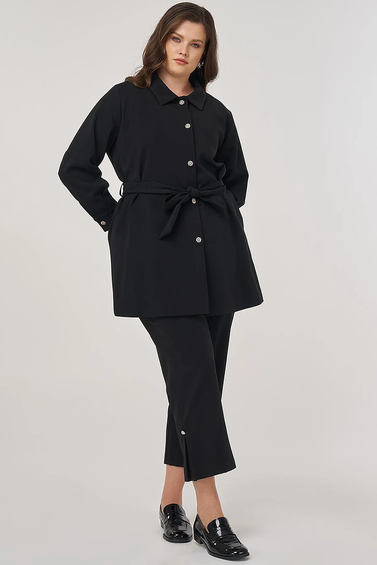 Bow Detail Jacket in Black