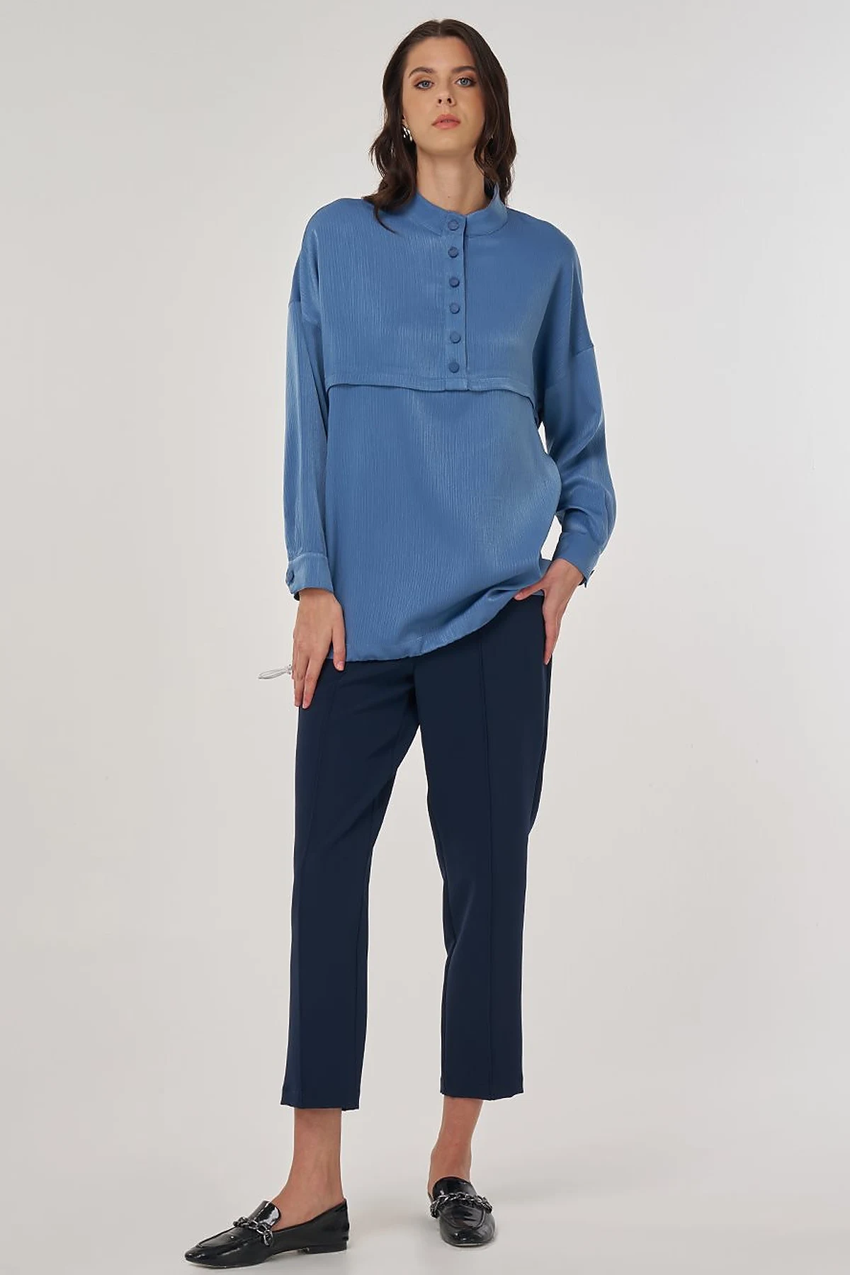 Tunic with Aller Detail in Crown Blue