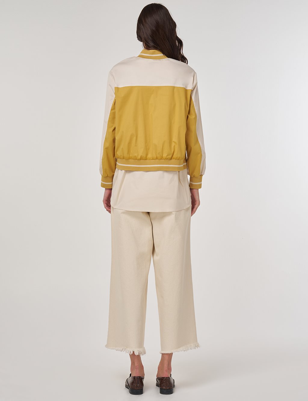 Cotton Stand Collar Blouse Cream