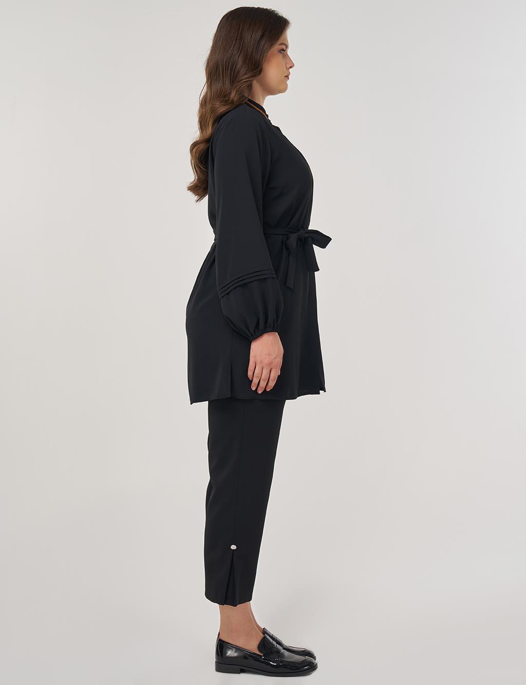Ribbed Tunic in Black