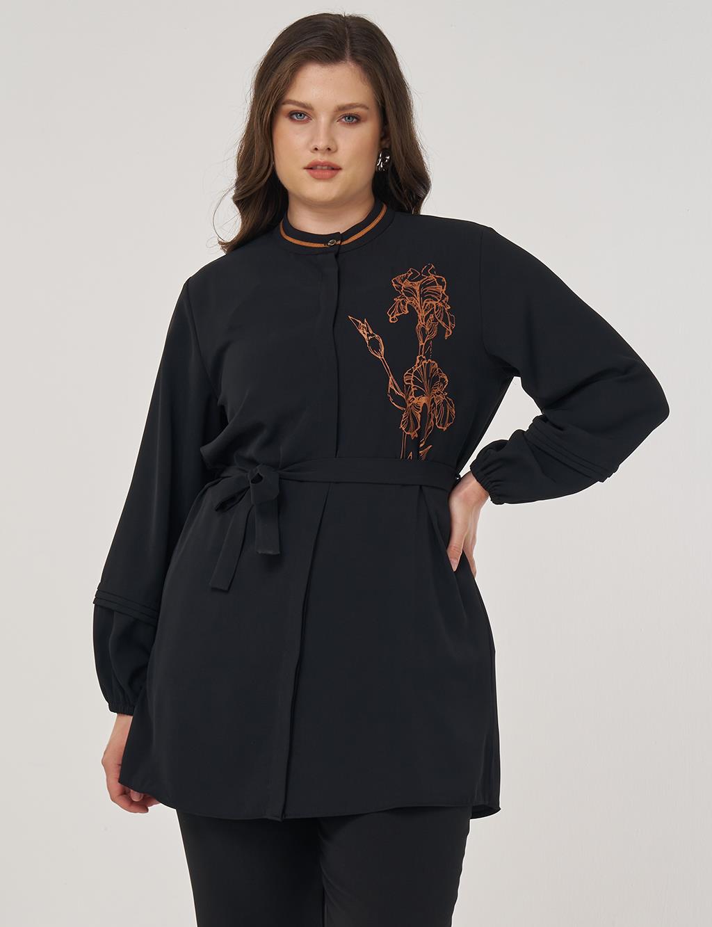 Ribbed Tunic in Black