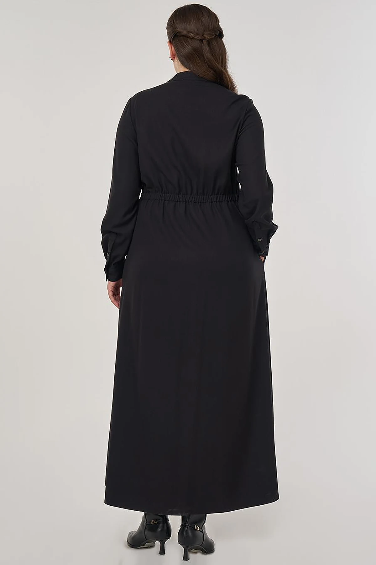 Floral Print Viscose Dress in Black