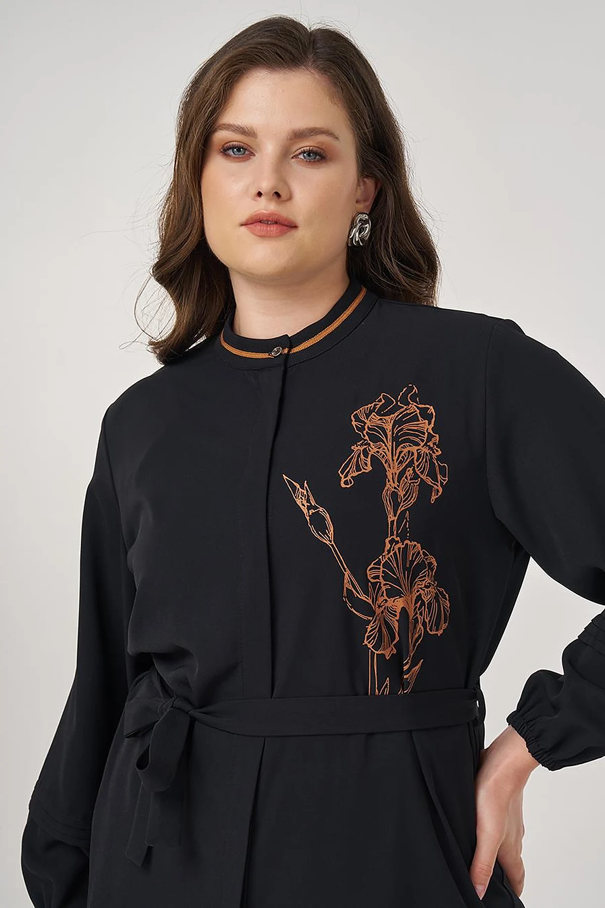 Ribbed Tunic in Black