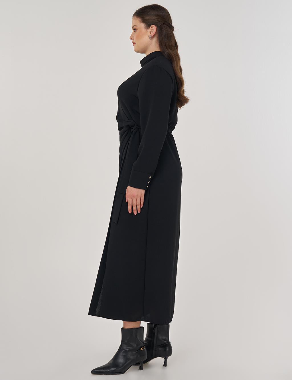 Drapped Chic Dress in Black